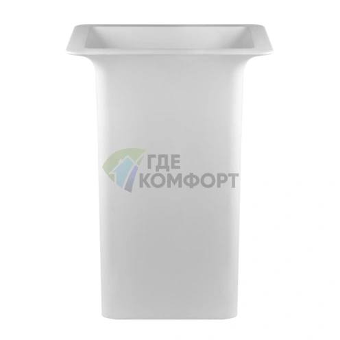 Напольная раковина Gessi iSpa 60x45 см со сливом в пол, донным клапаном и сифоном в матовом белом цвете - фото 1