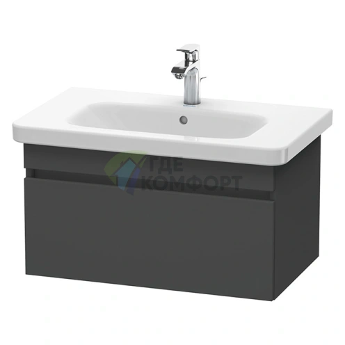 Тумба под раковину DURAVIT DURASTYLE подвесная, 730х448х398 мм, цвет Графит матовый (DS638104949) - фото 1