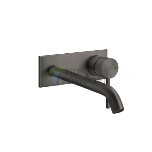 Встраиваемый смеситель GESSI для раковины с изливом, цвет Brushed Black Metal PVD (54290#707) - фото 1