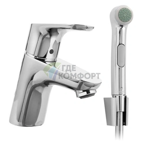 Набор для биде Hansgrohe Focus: смеситель для раковины и душ бидетте, хром (31927000) - фото 1