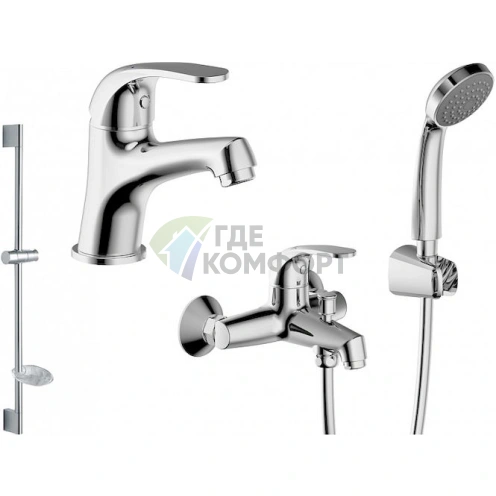 Комплект сантехники Bravat Fit F00315C: стильный дизайн для вашей ванной комнаты - фото 1