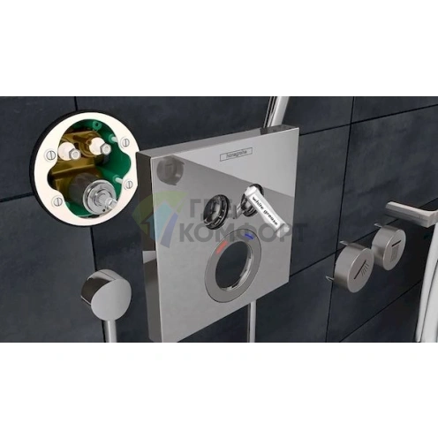 Термостат Hansgrohe ShowerSelect 15763000: точная температура для комфорта и безопасности в душе - фото 10