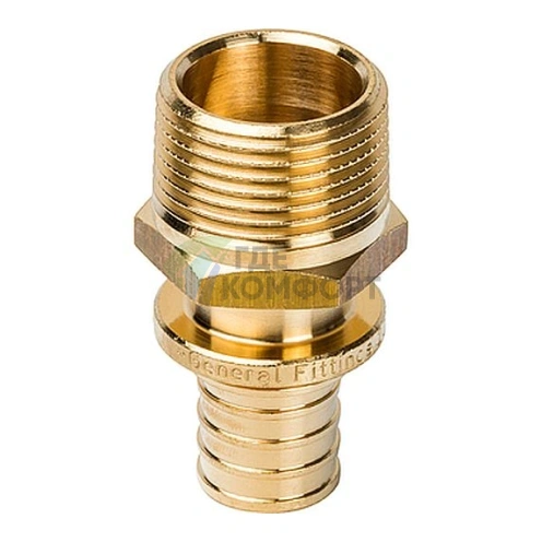Переходник для труб из сшитого полиэтилена STOUT с наружной резьбой НР 20 x R 3/4 аксиальный - фото 1