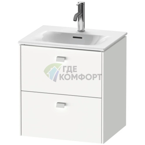 Тумба подвесная Duravit Brioso 234453 для раковины, 2 ящика, 555x520x419 мм, White High Gloss (BR430902222) - фото 1