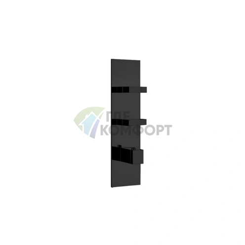 Встраиваемый термостат Gessi Rettangolo с двумя выходами и подключением 3/4 (черный) (43024#299) - фото 1