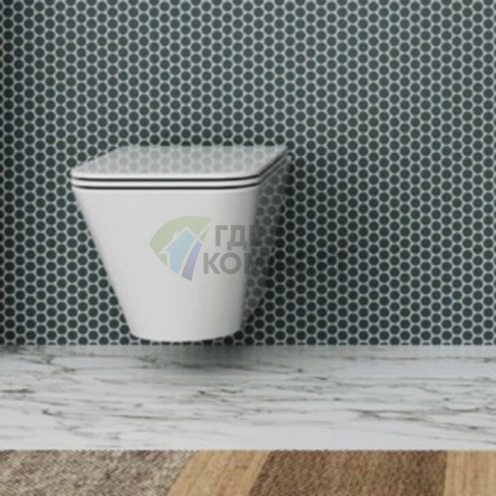 Унитаз подвесной AZZURRA BUILD 55 см с системой крепления, белый (BUVKSPE00000BI) - фото 1