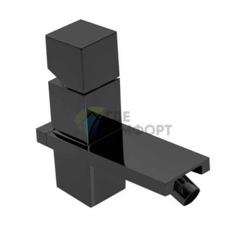 Смеситель для биде Bossini Cube на 1 отверстие, матовый черный (Z004401.073) - фото 1