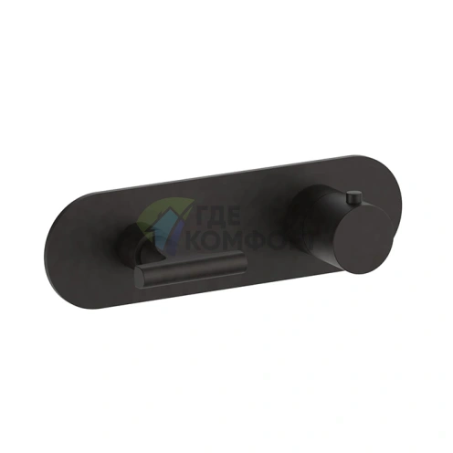 Смеситель термостатический настенный FANTINI SAILING Deep Black PVD с переключателем на 2 положения (67 S1 J272B) - фото 1