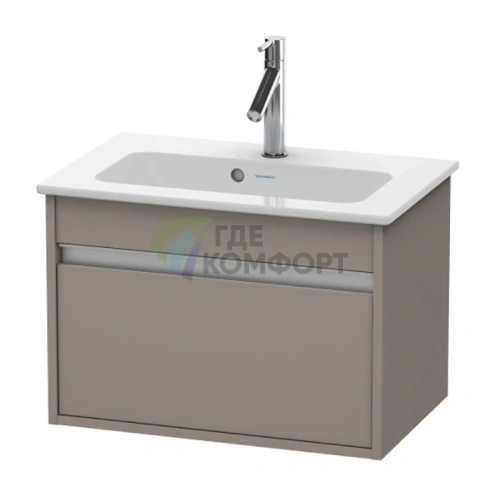 Тумба под раковину Duravit Ketho 410x600x385, 1 выдвижной ящик, базальт матовый (KT642204343) - фото 1