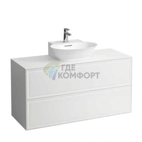 Подвесная тумба Laufen New Classic 1180 мм с двумя ящиками, белая глянцевая (для раковины 816852) (4.0602.4.085.631.1) - фото 1