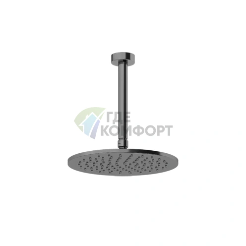Поворотная потолочная душевая головка Gessi Ingranaggio с шарниром, Black Metal Brushed PVD (63352#707) - фото 1