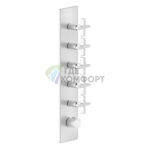 Термостатический смеситель GESSI INCISO на 5 источников с резьбой 3/4 (хром) (58230#031) - фото 1