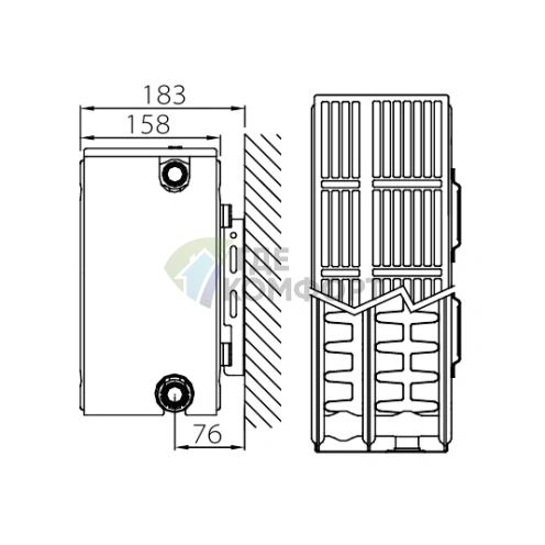 Радиатор стальной панельный Stelrad Compact 33 04 08 с боковым подключением - фото 6