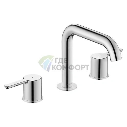 Смеситель для раковины Duravit C.1 на 3 отверстия, излив 160 мм, хром (C11060004010) - фото 1