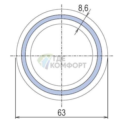 Труба PP-RCT стекловолокно WAVIN Ekoplastik Fiber Basalt Plus 63x8-6 - фото 3