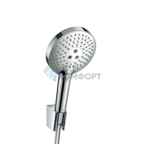 Душевой набор HG Raindance Select E: ручной душ 120 с режимами 3jet Rain, RainAir, Whirl, хром (26721000) - фото 1
