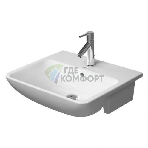 Раковина Duravit ME by Starck для встраивания в столешницу 550x455 мм, белая (378550030) - фото 1