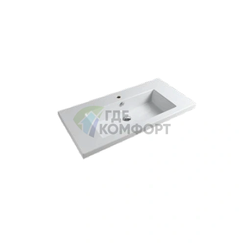 Раковина Artceram WASHBASINS GAP встраиваемая 106х51 см с 1 отв под смесительитель со слив переливом цвет белый - фото 1