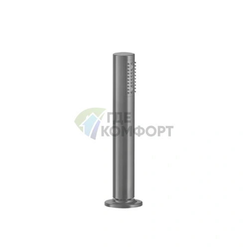 Душевой комплект Gessi Inciso: держатель, шланг 1,5 м и лейка Black Metal Brushed PVD (58137#707) - фото 1