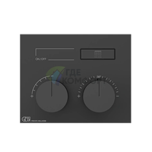 Термостат для душа Gessi Hi-Fi Black Metal Brushed PVD — 1 источник (63002#707) - фото 1