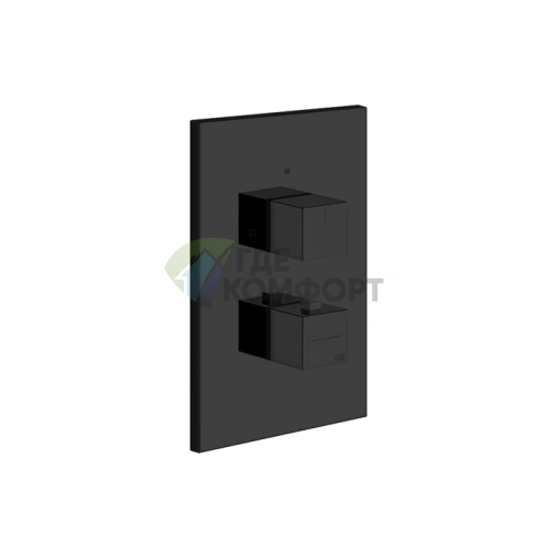 Термостатический смеситель для душа Gessi Rettangolo Black XL, встраиваемый (20182#299) - фото 1