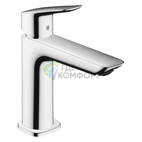 Смеситель для раковины Hansgrohe Logis 110 F хром без д/клапана (71253000) - фото 1