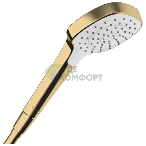 Ручной душ HG Croma Select E Rain 110 с технологией EcoSmart (9 л/мин), полированное золото (26815990) - фото 1