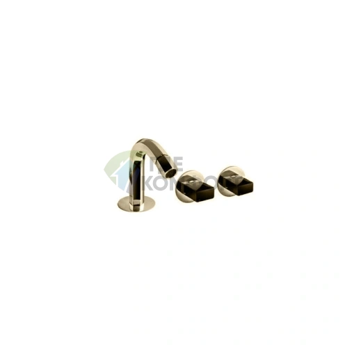 Смеситель для биде Fantini Venezia с донным клапаном, 120 мм излив, цвет Matt British Gold PVD (29 P6 N411SB) - фото 1