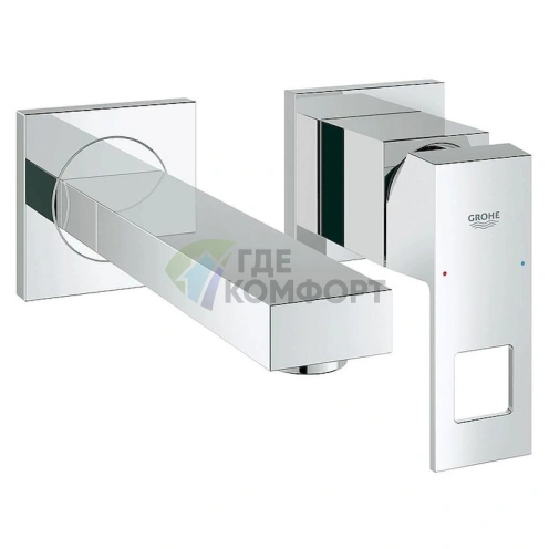 Смеситель Grohe Eurocube 19895000 для раковины с кубическим дизайном и технологией SilkMove - фото 1