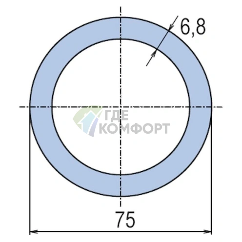 Труба PP-RCT WAVIN Ekoplastik PN10 75x6-8 - фото 2