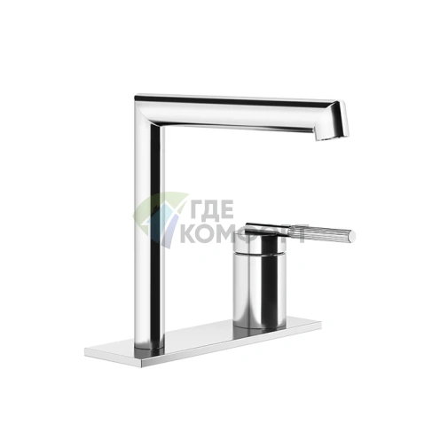 Смеситель для раковины Gessi Ingranaggio без донного клапана с комплектом шлангов (63515#031) - фото 1