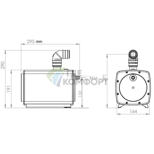 Канализационный насос SFA Sanifloor 1 (для кафельного покрытия) - фото 3