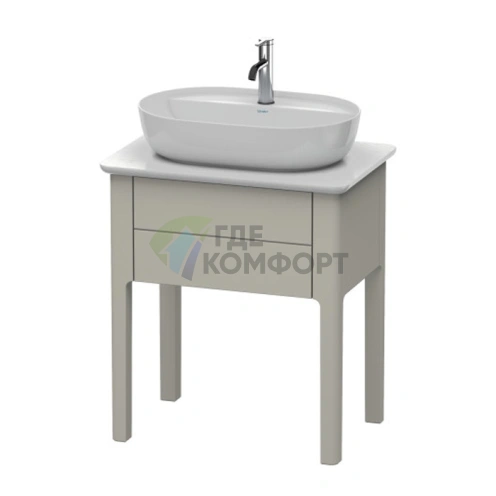 Напольная тумба Duravit Luv с выдвижным ящиком, 743x688x450 мм, серо-коричневый шелковисто-матовый (LU956006060) - фото 1