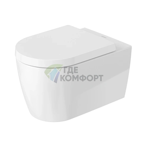 Подвесной унитаз Duravit ME by Starck с вертикальным смывом и системой крепления Durafix (2528092600) - фото 1