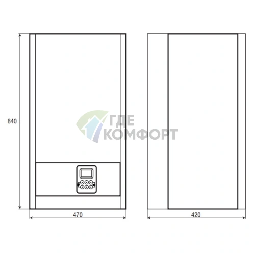 Газовый конденсационный настенный двухконтурный котел Kentatsu Furst Smart Condens 25 - фото 2