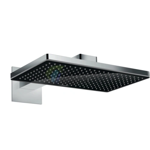 Верхний душ Rainmaker Select 460 настенный, с держателем, черный/хром (24003600) - фото 1
