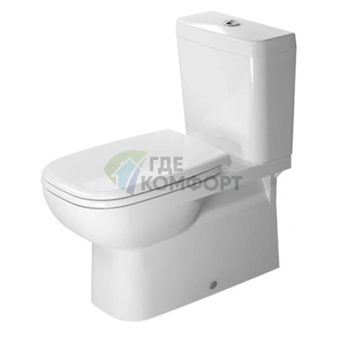 Унитаз Duravit D-Code моноблок с отдельным бачком 695x360 мм, универсальный слив, белый (21420900002) - фото 1
