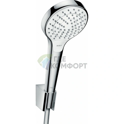 HG Croma Select S Vario Душевой набор 4 в 1 с 4 режимами подачи воды, держателем и шлангом 1,6 м (26411400) - фото 1