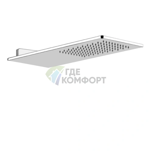 Верхний душ GESSI для настенного монтажа 550×200 мм, цвет Steel Brushed (33095#239) - фото 1