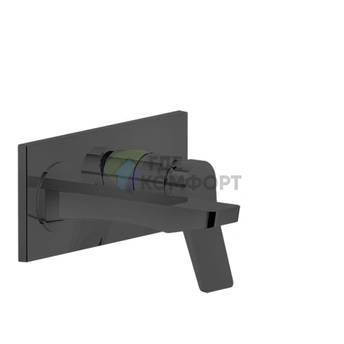 GESSI Rilievo Встраиваемый смеситель для раковины (излив 175 мм, цвет nero XL) (59092#299) - фото 1