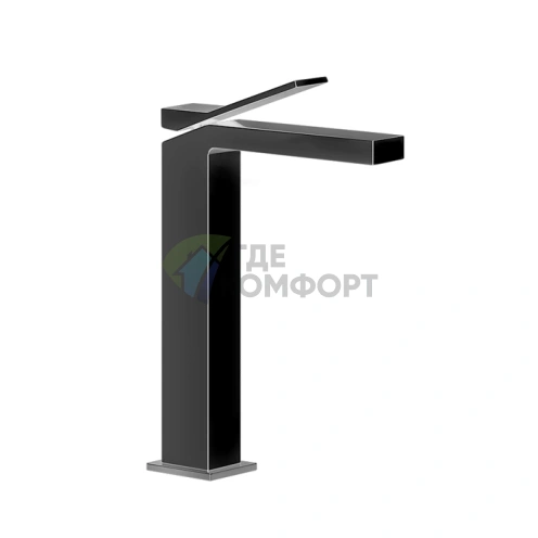 Смеситель Gessi Rettangolo K для раковины, черный, излив 128 мм (53006#299) - фото 1