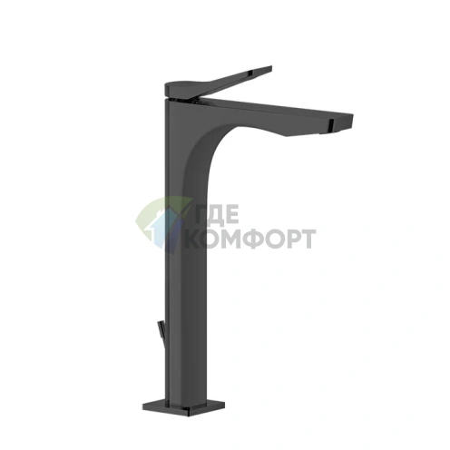 Смеситель GESSI Rilievo для раковины, однорычажный, 297 мм (цвет Nero XL) (59003#299) - фото 1