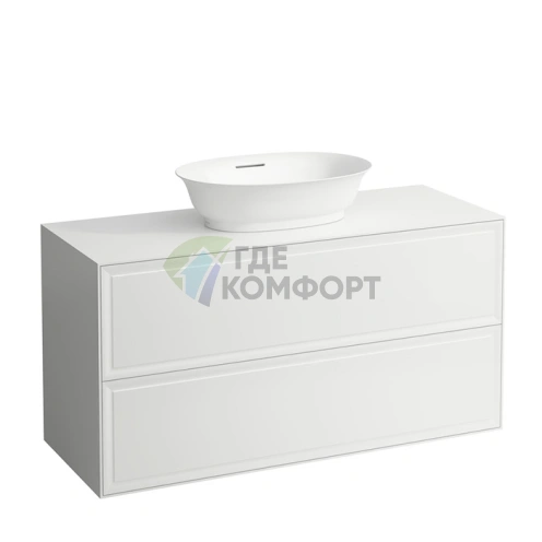Подвесная база Laufen New Classic с двумя ящиками, 1180×450×600 мм, белый глянец (4.0602.2.085.631.1) - фото 1