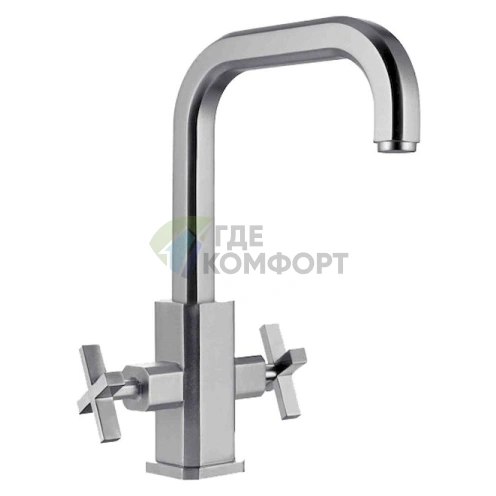 Кухонный смеситель Zorg Inox Levos-D с вращающимся изливом - фото 1