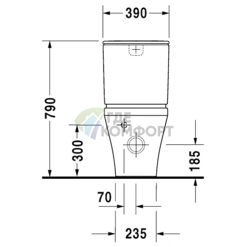 Унитаз-компакт подвесной Duravit DuraStyle 215509 (2155090000) - фото 5