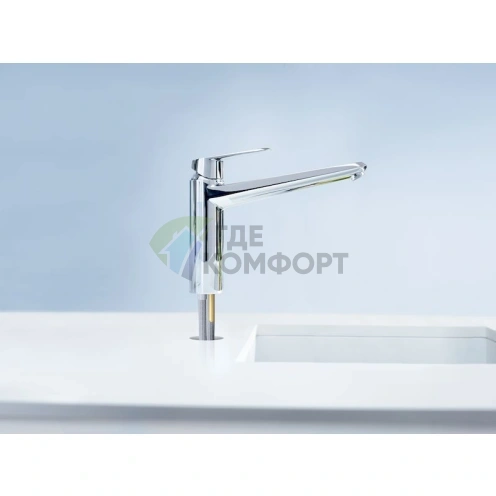Смеситель Grohe Eurodisc Cosmopolitan 33312002 для кухни: однорычажный с керамическим картриджем - фото 2