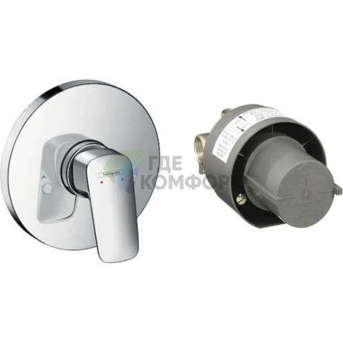 Смеситель для душа Hansgrohe Logis 71666000: комплект с внутренней частью - фото 2