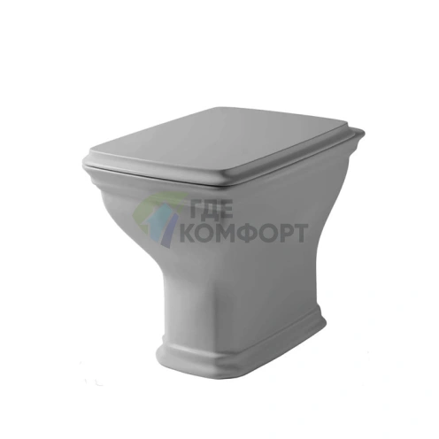 Унитаз напольный Artceram CIVITAS 36x54 см со скрытым монтажом, серый (CIV003 34 00) - фото 1