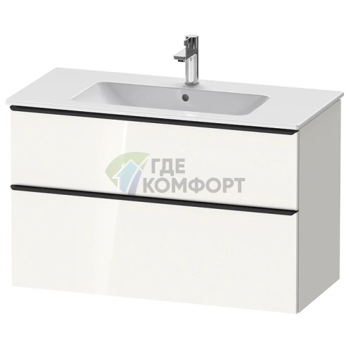 Тумбочка подвесная Duravit D-Neo 1010 мм, белая высокоглянцевая (DE436302222) - фото 1