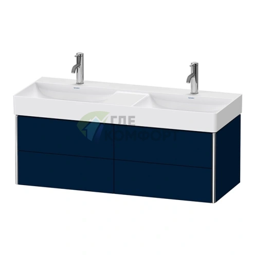 Тумба под раковину подвесная Duravit XSquare 235312, 4 ящика, 397×1184×460 мм, Night Blue SaM (XS416409898) - фото 1
